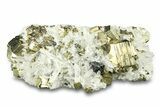 Quartz Crystals with Striated Pyrite - Peru #291894-1